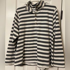 Croft & Barrow Blue Striped Sweatshirt, size PXL
